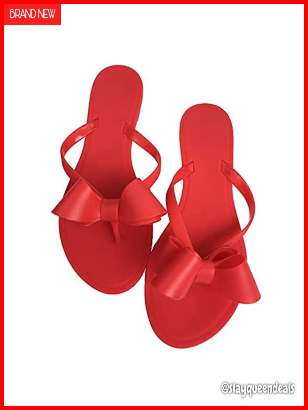 Jelly Bow Flip Flops Flat Sandals Cute Summer Beach Dressy Women's